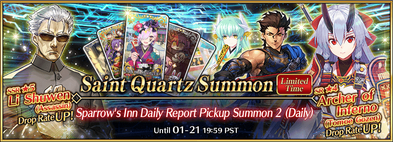 New Year's 2021: Sparrow's Inn Daily Report Pickup Summon 2 (Daily)
